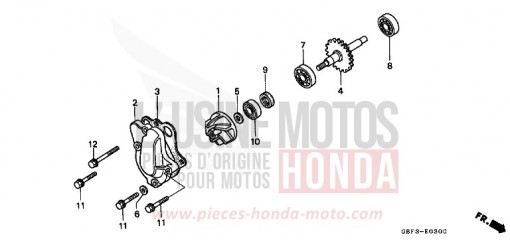 WATER PUMP CR80RT de 1996